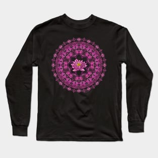 Tribal Lotus Mandala Long Sleeve T-Shirt